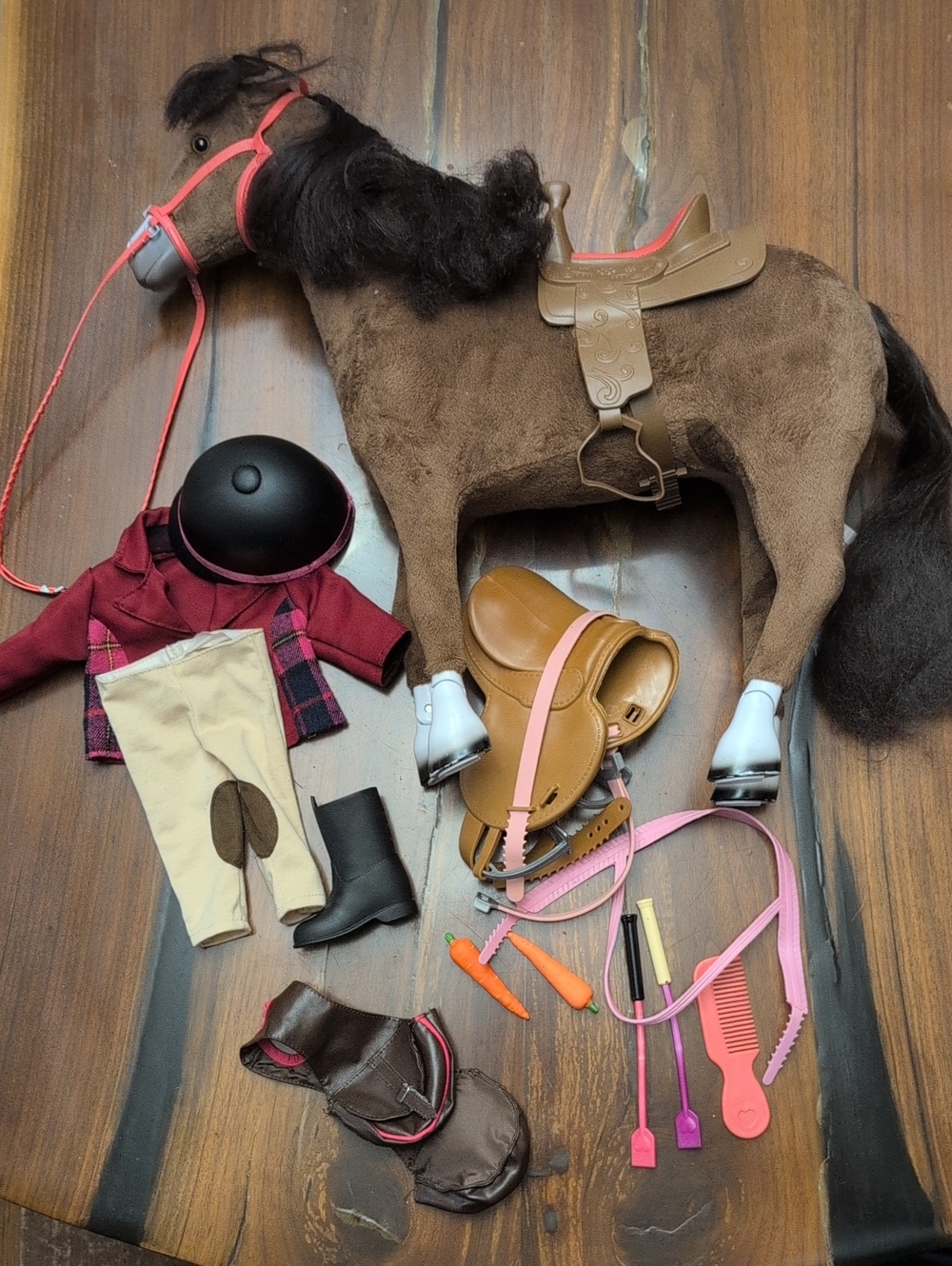 18" doll Horse and Accessories